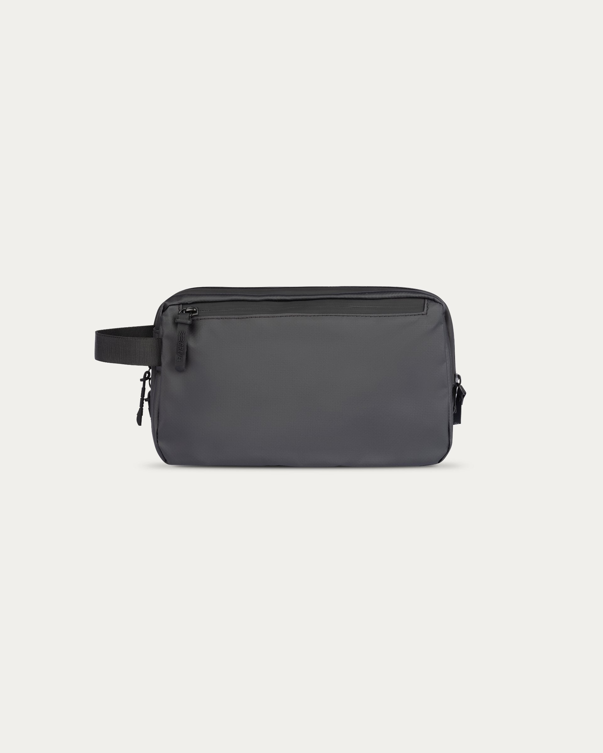 Poche avant zippée de la trousse de toilette de voyage noire