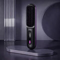 Brosse coiffante chauffante sans fil pour homme coloris noir