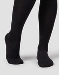 Chaussettes de compression graduée noires hauteur genou portées