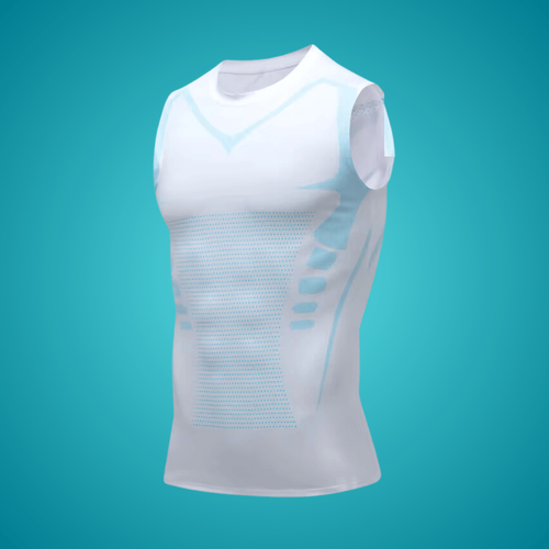 Débardeur de compression homme FlashCut blanc — vue de face
