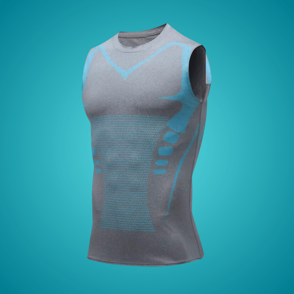 Débardeur de compression homme FlashCut gris — vue de face