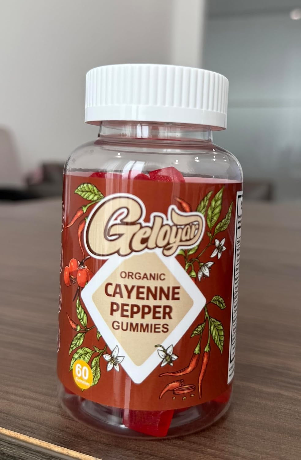 Gummies à la capsaïcine FlashCut — pot de 60 gummies au piment de Cayenne