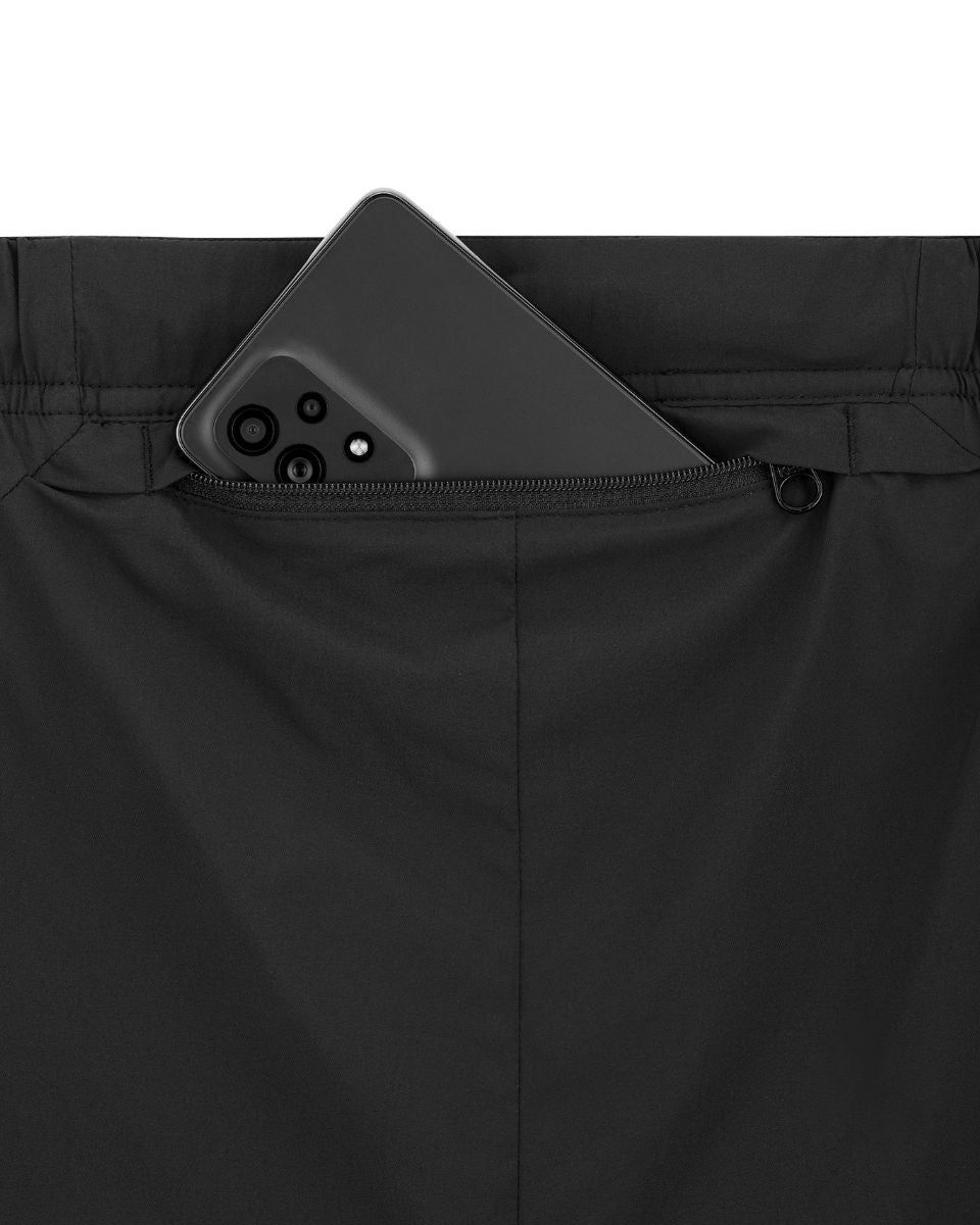 Poche arrière zippée du short de running FlashCut avec smartphone