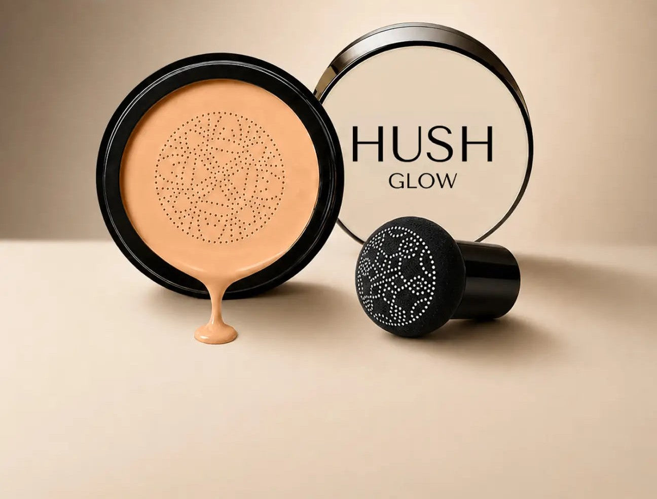 Fond de teint cushion teinte caramel doré